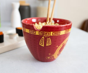 Year Of The Tiger Chinese Zodiac 16-Ounce Ramen Bowl and Chopstick Set