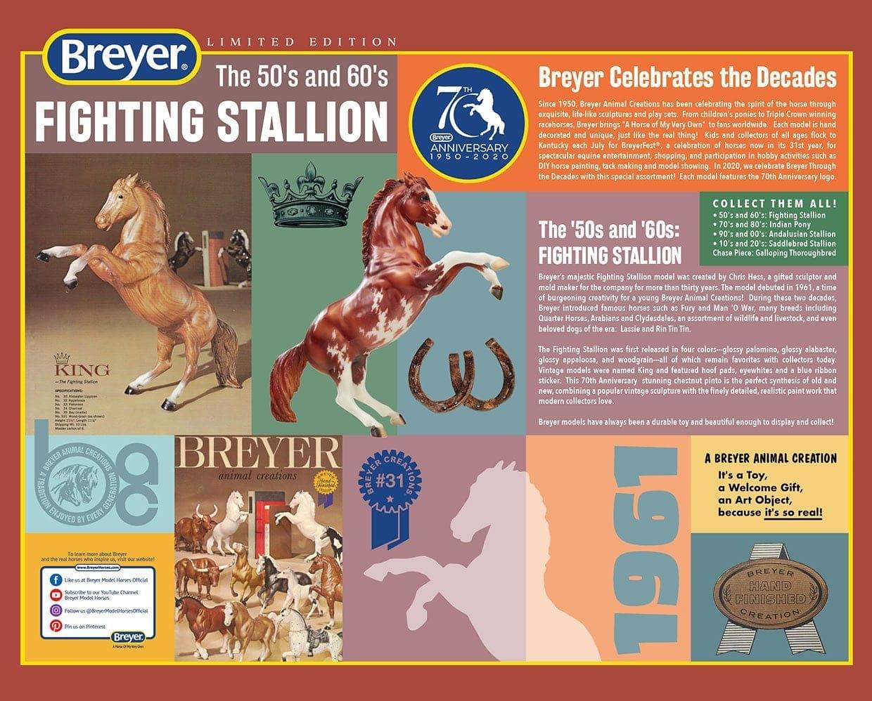 Breyer 70th Anniversary 1:9 Scale Model Horse | Fighting Stallion