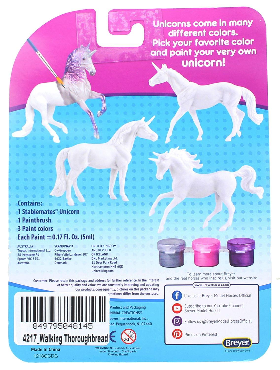 Breyer Unicorn Play & Paint Model Horse - Walking Thoroughbread