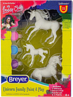 Breyer Unicorn Family Paint & Play | 1:32 Scale Model Horse Craft Kit
