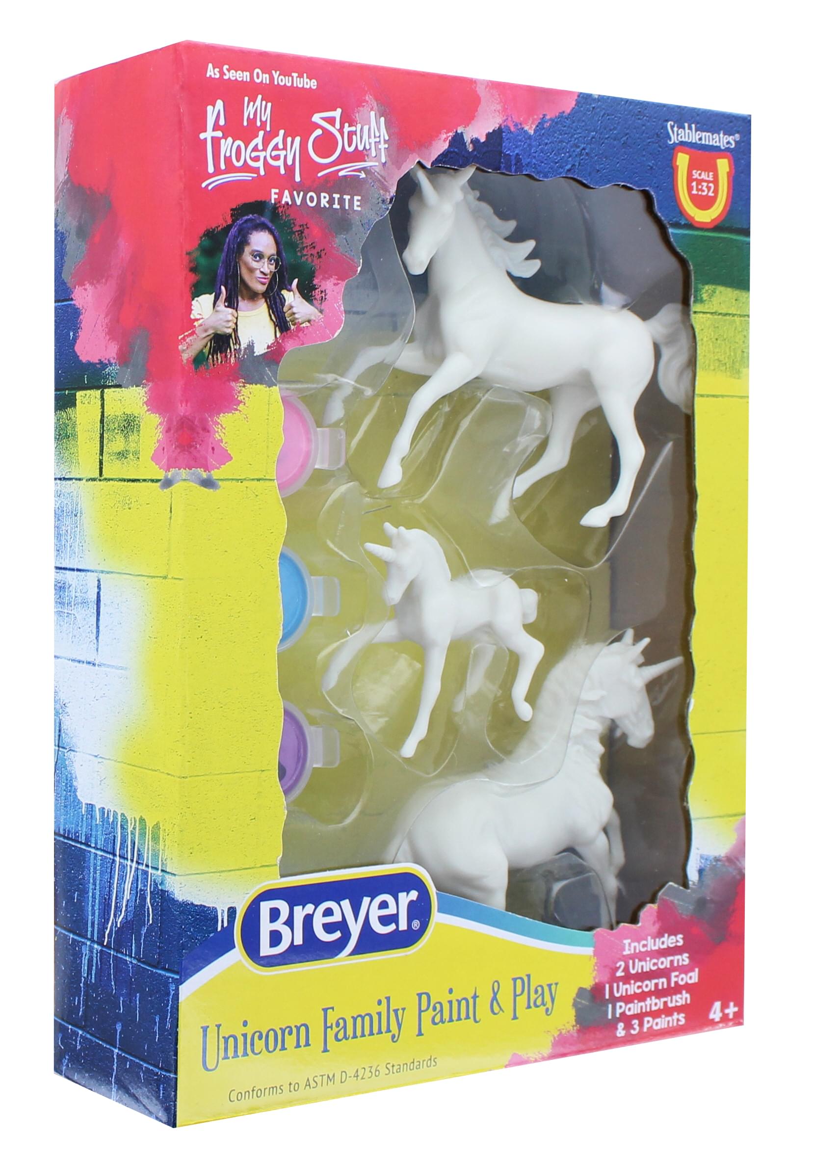 Breyer Unicorn Family Paint & Play | 1:32 Scale Model Horse Craft Kit