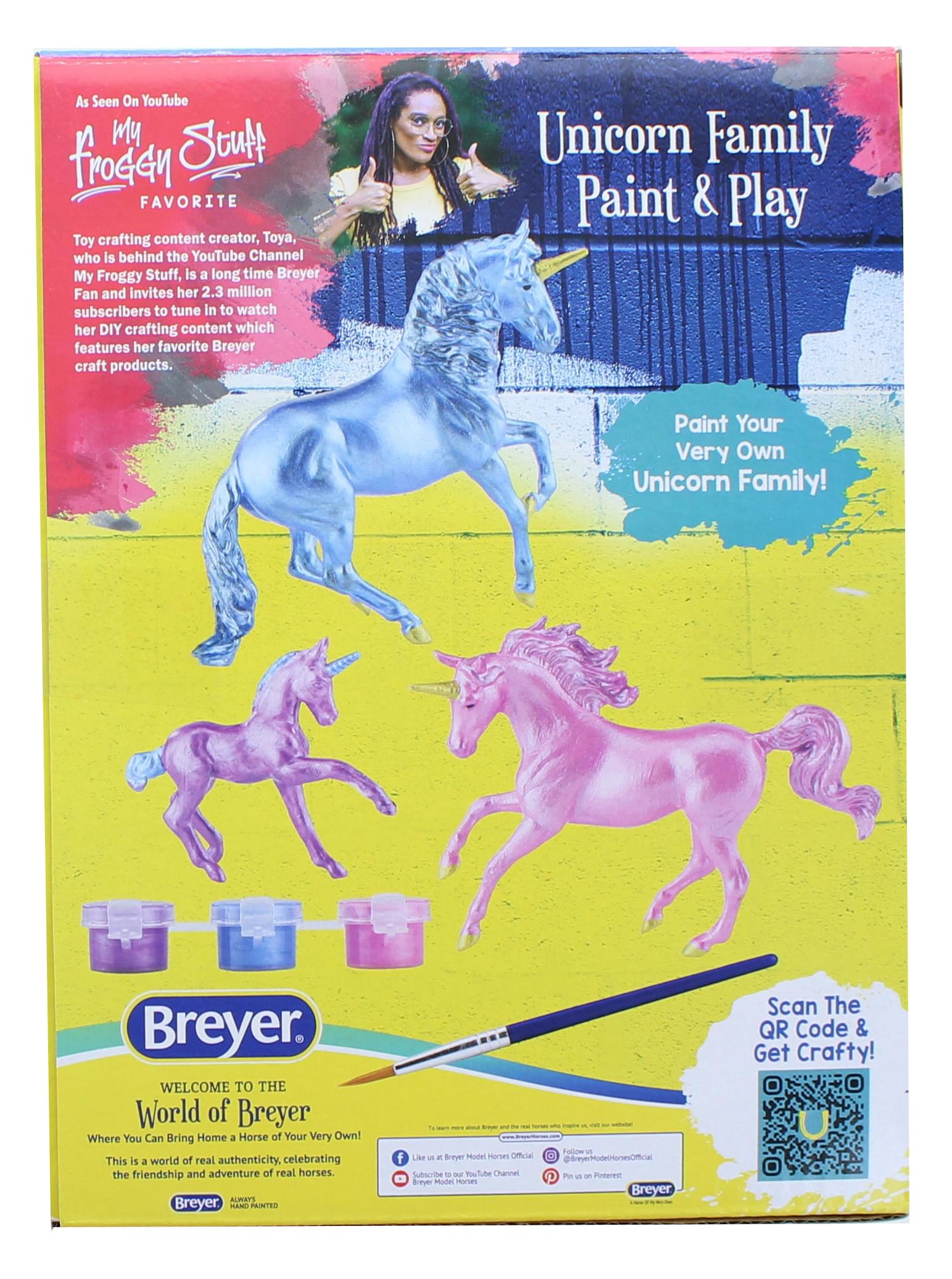 Breyer Unicorn Family Paint & Play | 1:32 Scale Model Horse Craft Kit