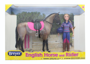 Breyer 1:12 Classics English Horse & Rider Model Horse Set