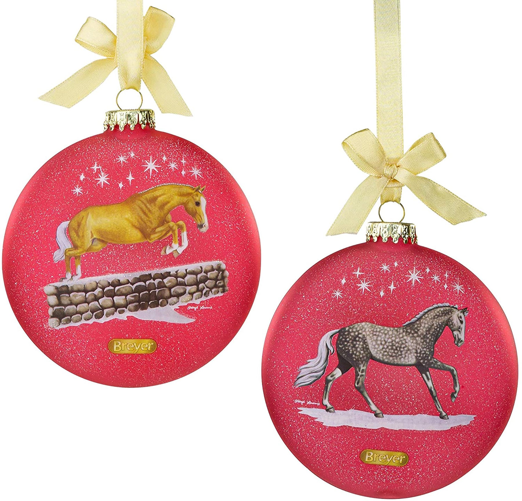 Breyer 2021 Artist Signature Holiday Ornament | Thoroughbred and Warmblood