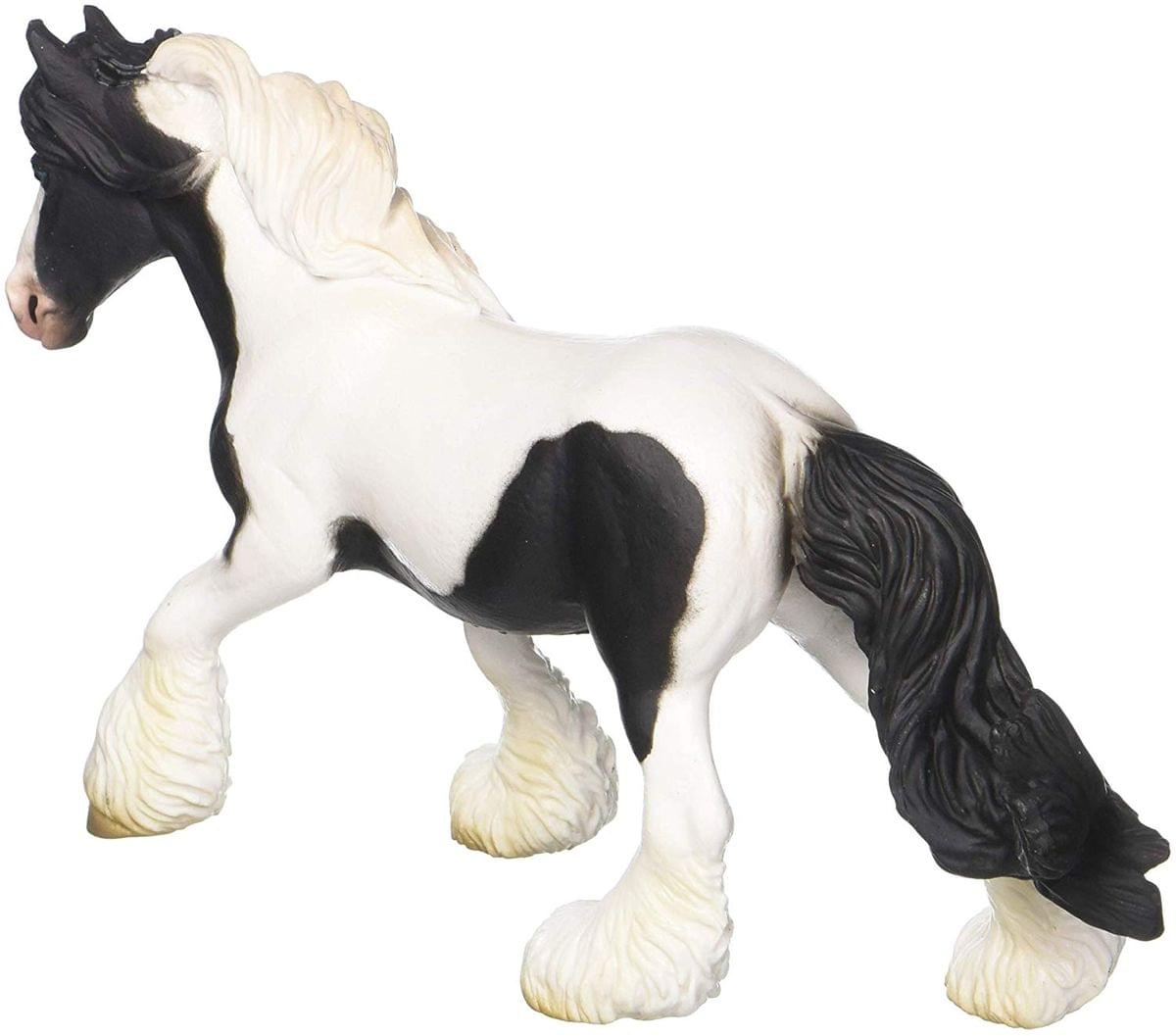 Breyer CollectA 1/18 Model Horse - Black & White Piebald Gypsy Mare