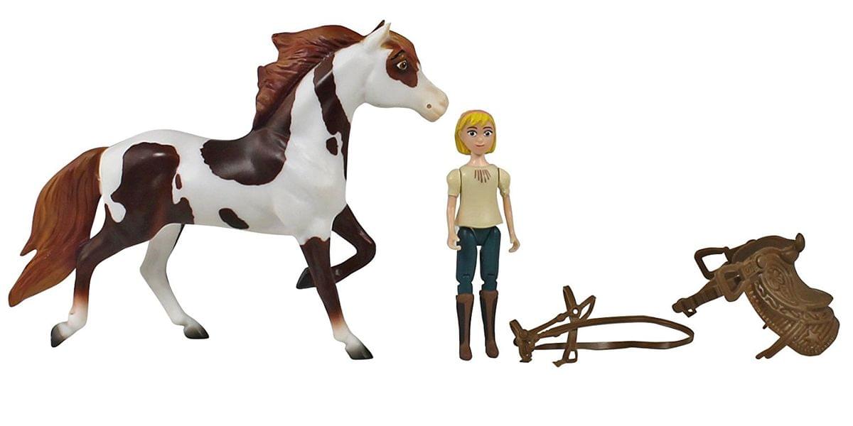 Breyer Spirit Riding Free Boomerang & Abigail Small Horse & Doll Set