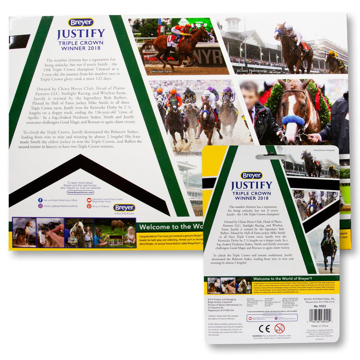 Breyer Justify Horse Model Set | Includes Traditional & Stablemates Models