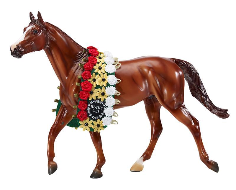 Breyer Model Horse Holiday Ornament - Justify Red Jockey