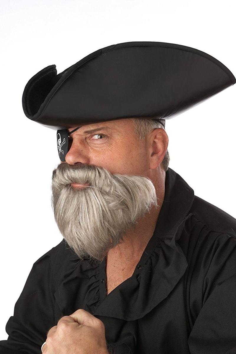 Captain Beard/Stache Grey Costme Set