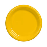 Touch Of Color 20 Count 7" Heavy Duty Plastic Plates School Bus Yellow