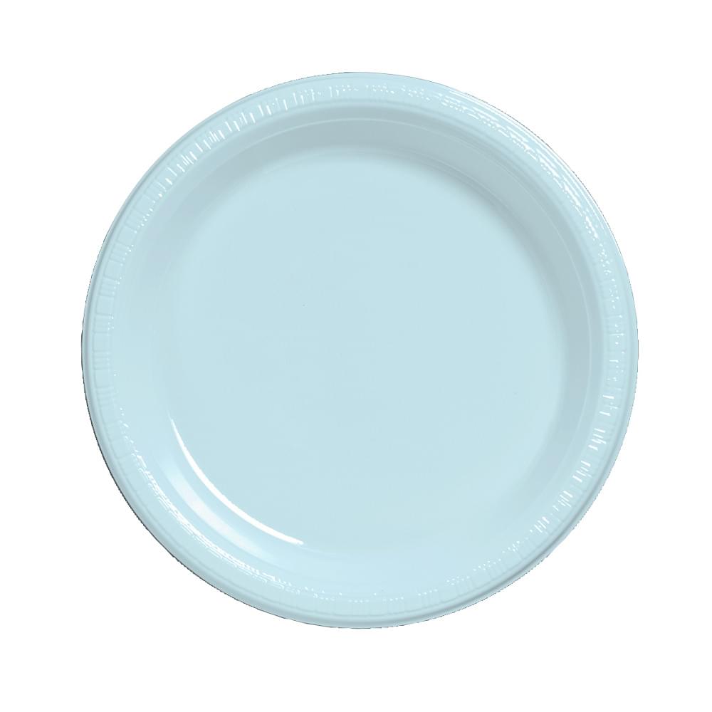 Touch Of Color 20 Count 7" Heavy Duty Plastic Plates Pastel Blue
