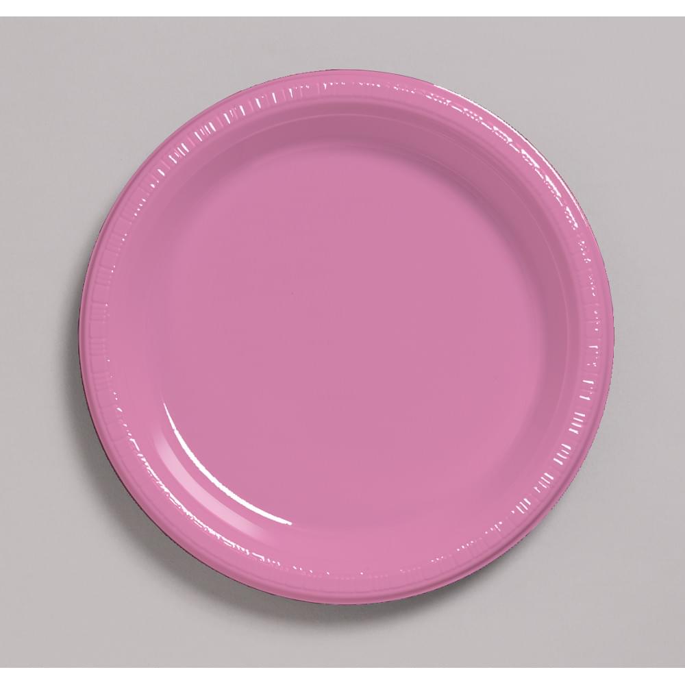 Touch Of Color 20 Count 7" Heavy Duty Plastic Plates Candy Pink