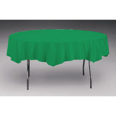 Touch Of Color Octy-Round Round Plastic Table Cover Emerald Green