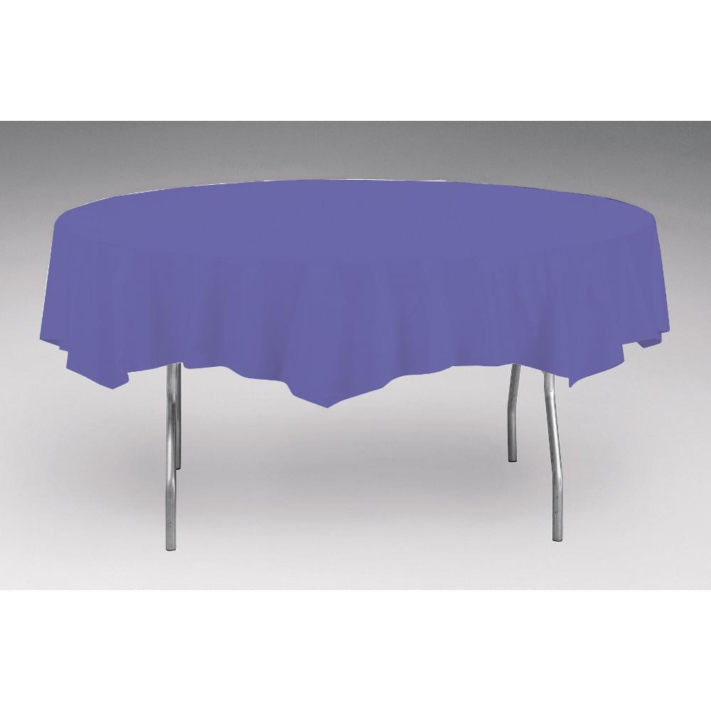 Touch Of Color Octy-Round Round Plastic Table Cover Purple