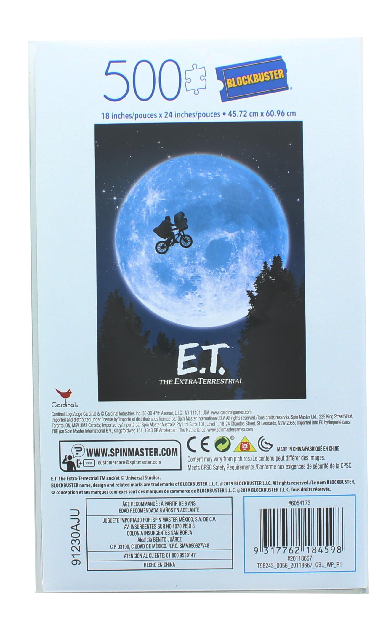 E.T. The Extra Terrestrial 500 Piece Jigsaw Puzzle in Plastic VHS Video Case