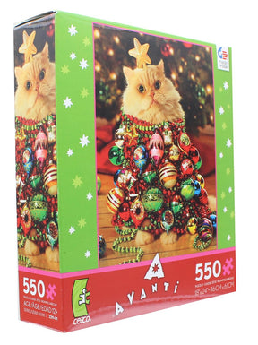 Ornament Kitty 550 Piece Christmas Jigsaw Puzzle