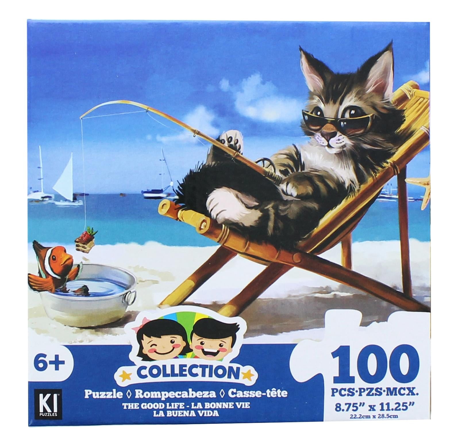 Beach Cat 100 Piece Juvenile Collection Jigsaw Puzzle