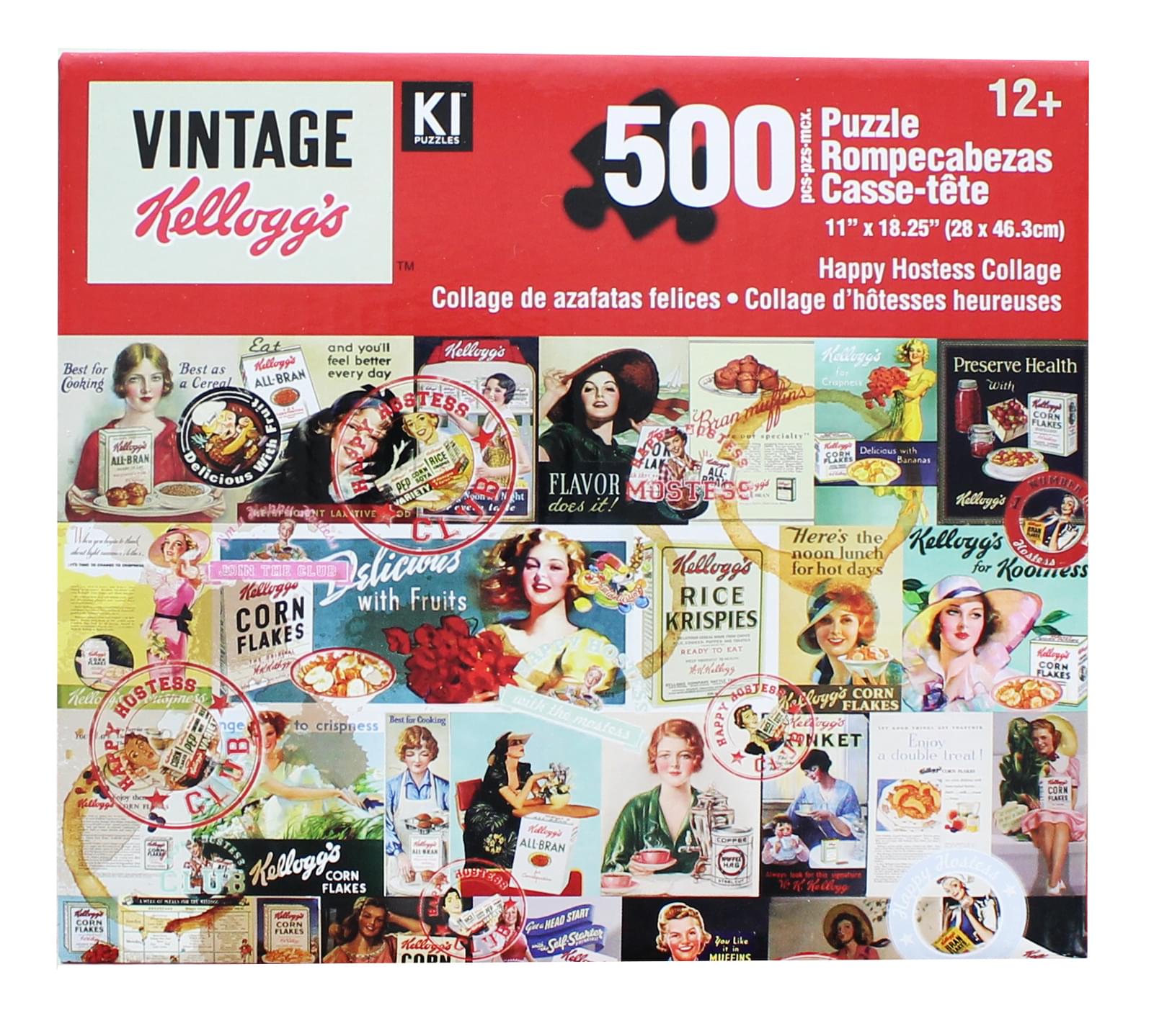 Kellogg's Vintage Happy Hostess Collage 500 Piece Jigsaw Puzzle
