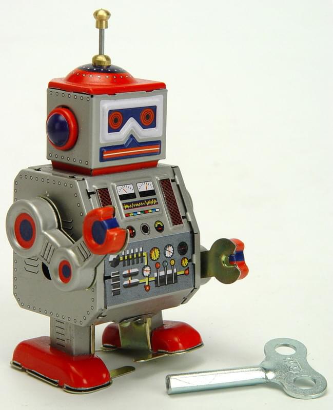 Vintage Style 3.75" Tin Transmission Robot