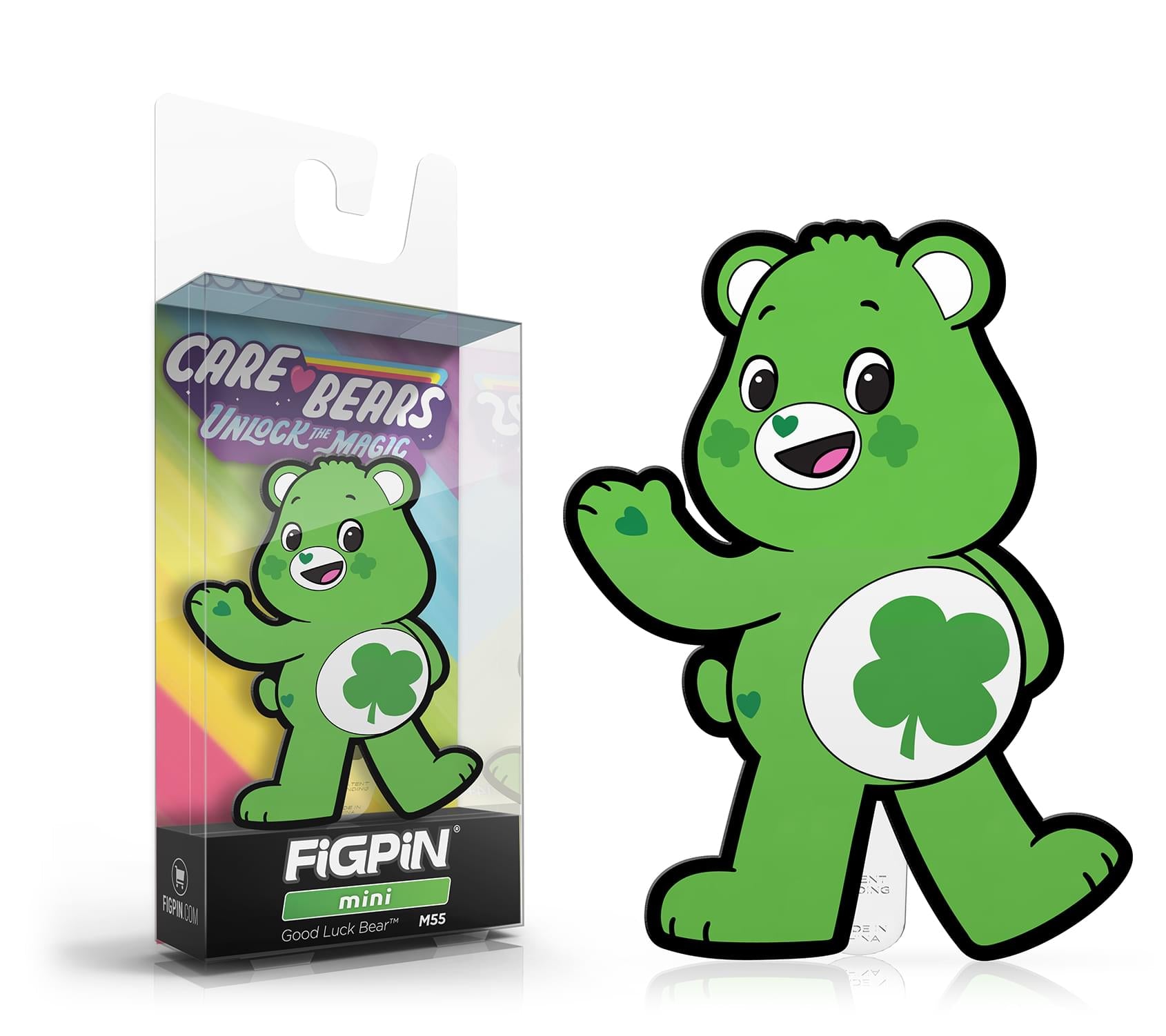 Care Bears Unlock the Magic Enamel FiGPiN Mini | Good Luck Bear #M55