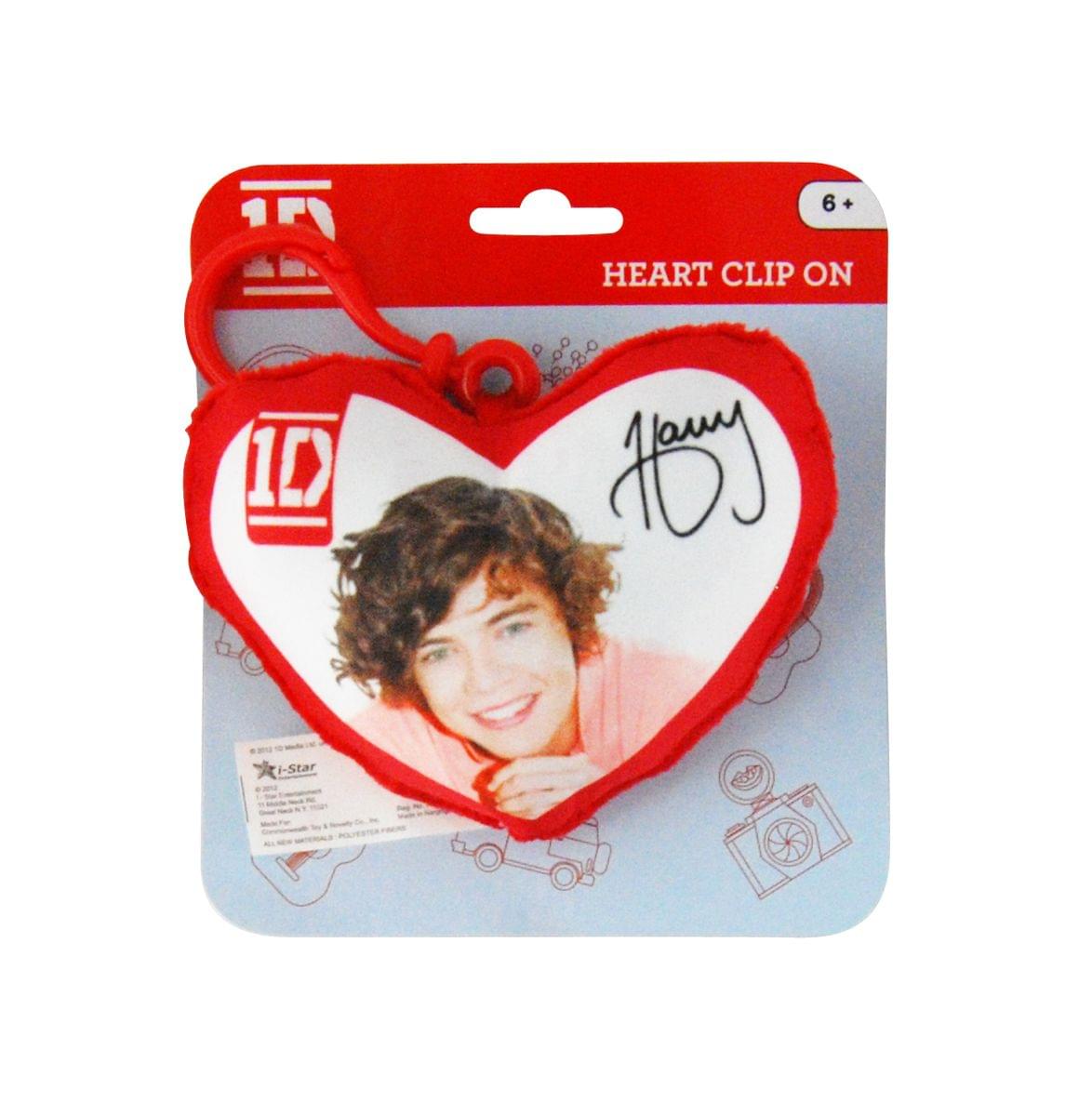 1D One Direction Plush Heart Clip-On: Harry