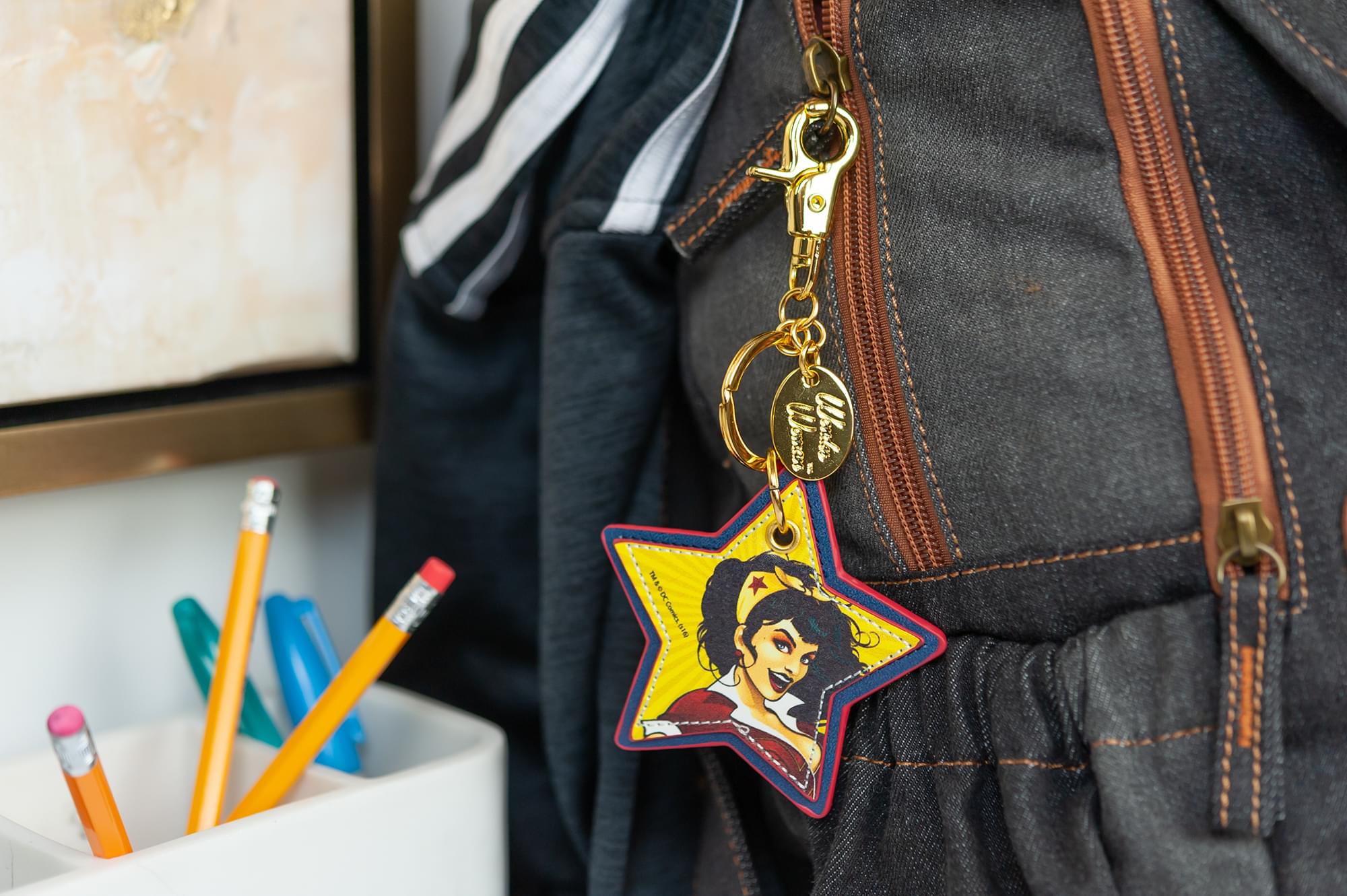 DC Comics Bombshells Wonder Woman Faux Leather Keychain