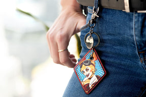 DC Comics Bombshells Harley Quinn Faux Leather Keychain