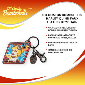 DC Comics Bombshells Harley Quinn Faux Leather Keychain
