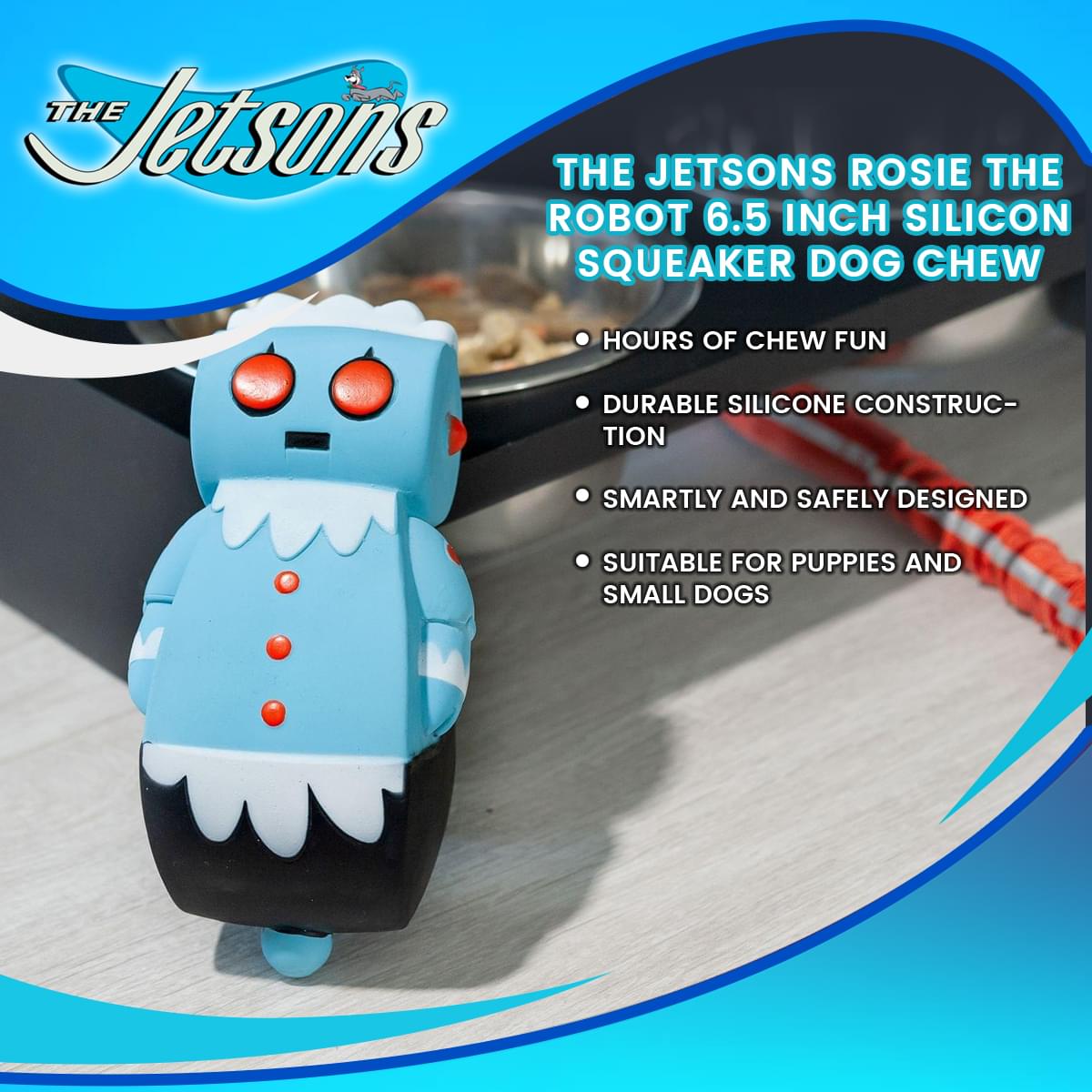 The Jetsons Rosie the Robot 6.5 Inch Silicon Squeaker Dog Chew Toy