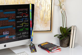 Midway Arcade Games Lanyard w/ ID Holder & Charm - Gauntlet