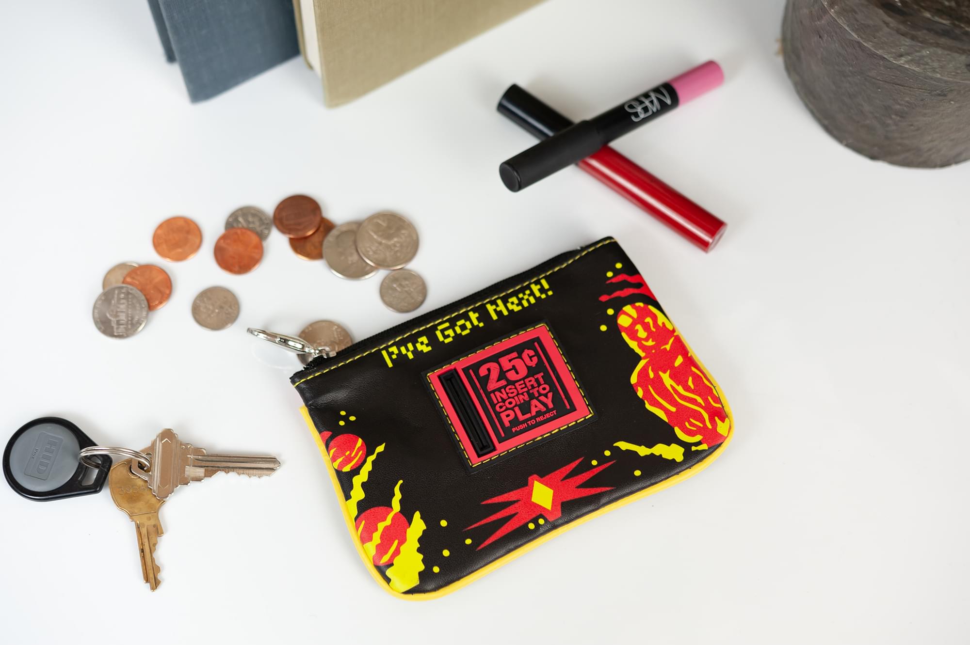 Midway Arcade Games Defender Themed Zippered Coin Purse & Mini Cash Wallet