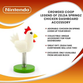 Crowded Coop Legend of Zelda Springz Chicken Dashboard Accessory