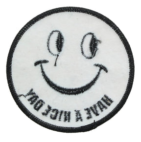 Smiley Face "Have a Nice Day" Iron-On Fabric Patch