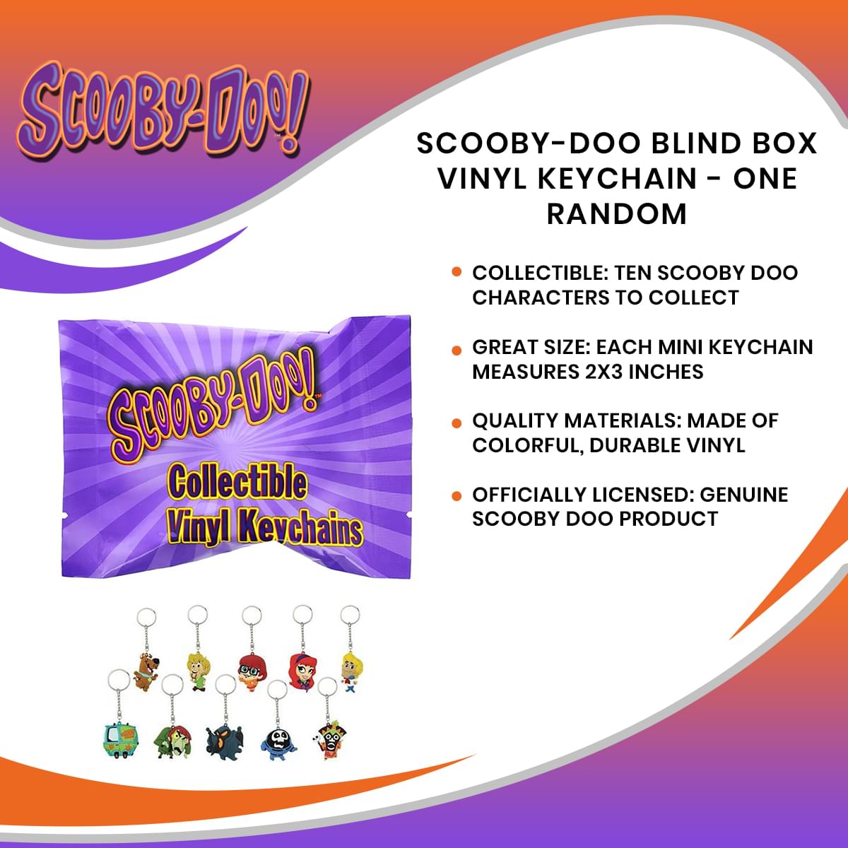 Scooby-Doo Blind Box Vinyl Keychain - One Random