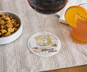 Single Retro Cork Drink Coaster - Screaming Orgasm