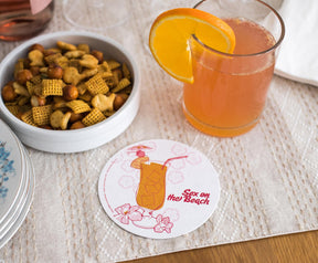 Single Retro Cork Drink Coaster - Sex On The Beach