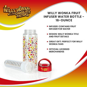 Willy Wonka Fruit Infuser Water Bottle - 16-Ounce