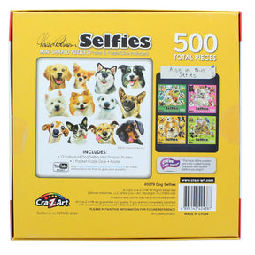 Dog Selfies | 12 Mini Jigsaw Puzzles | 500 Total Pieces
