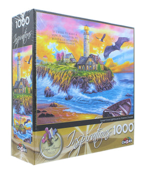 Inspirations Sunset Cove Lighthouse 1000 Piece Jigsaw Puzzle