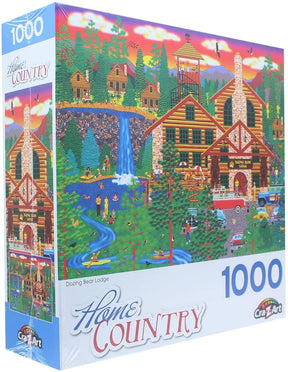 Dozing Bear Lodge 1000 Piece Jigsaw Puzzle