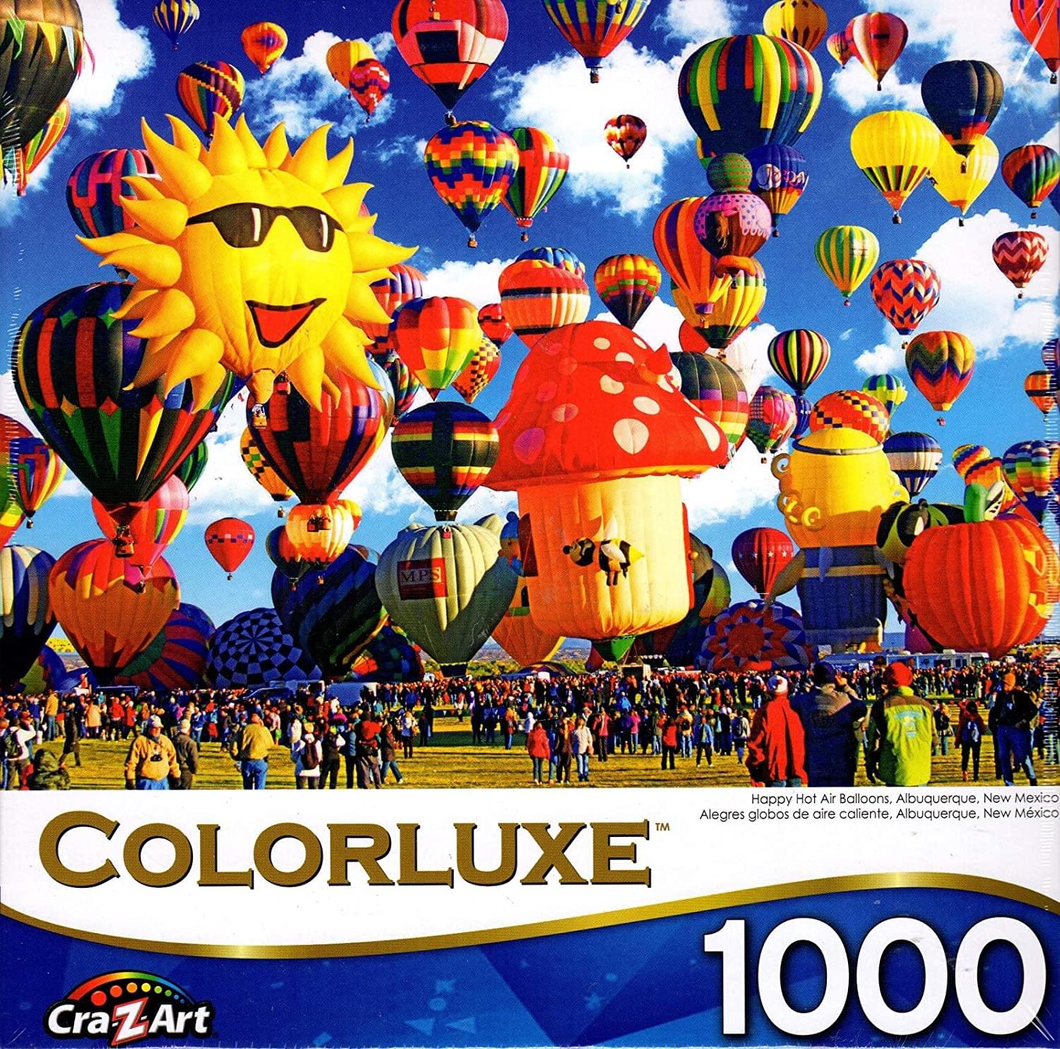 Happy Hot Air Balloons, Albuquerque, New Mexico 1000 Piece Jigsaw Puzzle