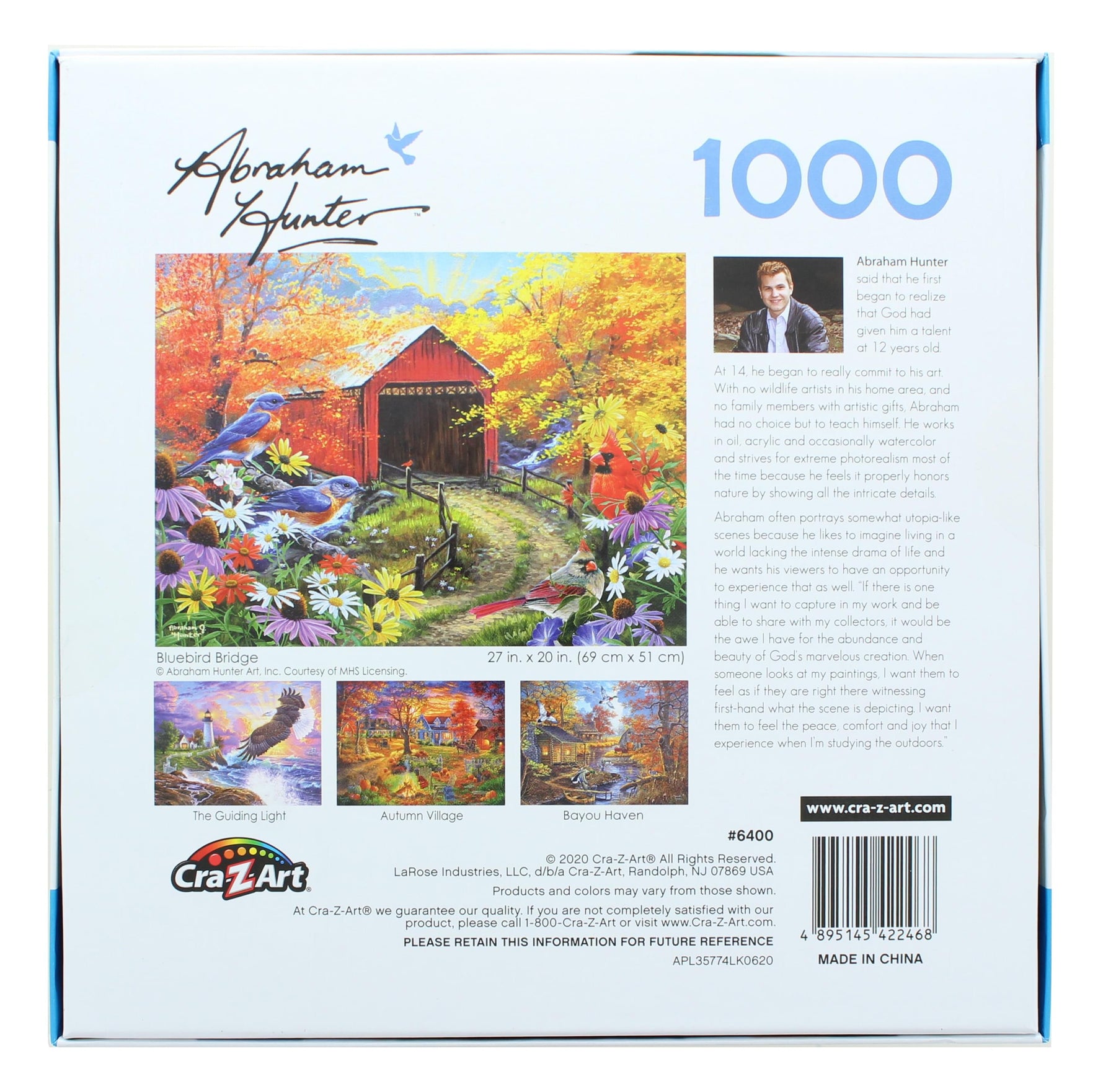 Bluebird Bridge By Abraham Hunter 1000 Piece Jigsaw Puzzle