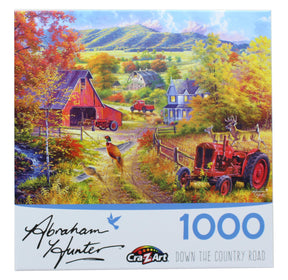 Down The Country Road by Abraham Hunter 1000 Piece Jigsaw Puzzle