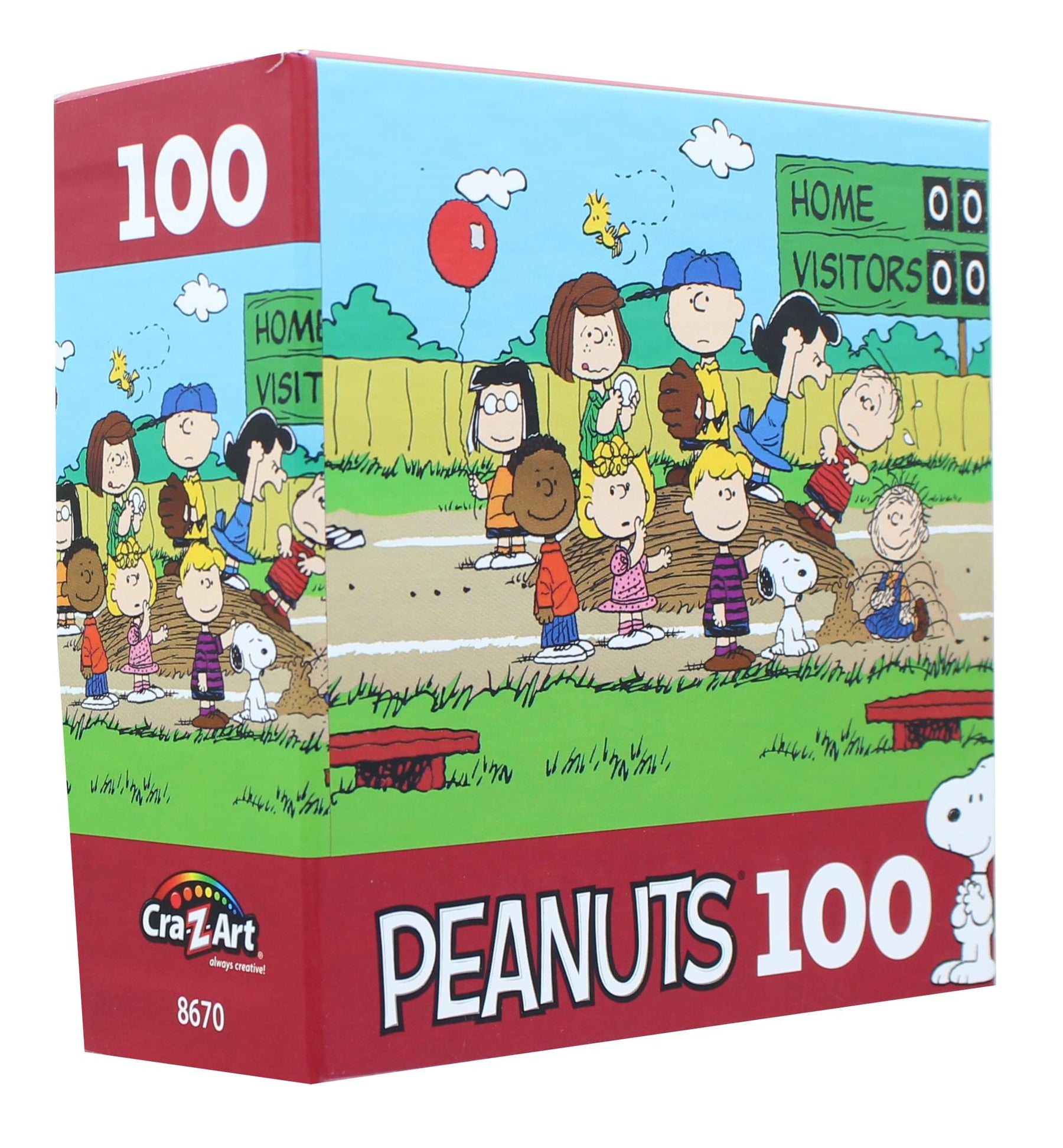 Peanuts 100 Piece Kids Jigsaw Puzzle | Peanuts Baseball