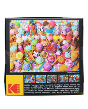 Variety of Colorful Ice Cream 1000 Piece Jigsaw Puzzle