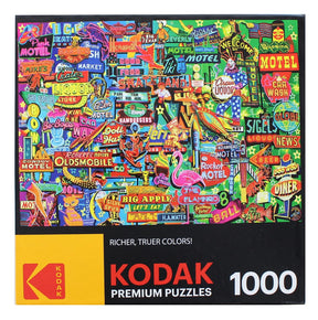 Neon Retro Signs 1000 Piece Kodak Premium Jigsaw Puzzle