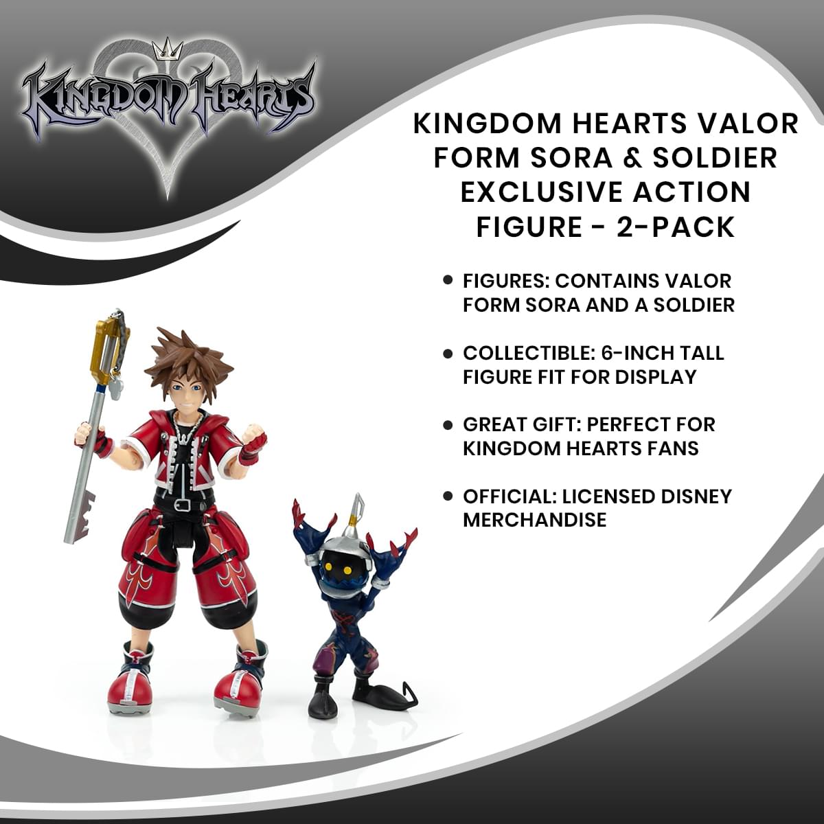 Kingdom Hearts Valor Form Sora & Soldier Exclusive Action Figure - 2-Pack