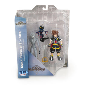 Kingdom Hearts 2 Action Figures Collection Set | Includes Sora, Dusk, & Soldier