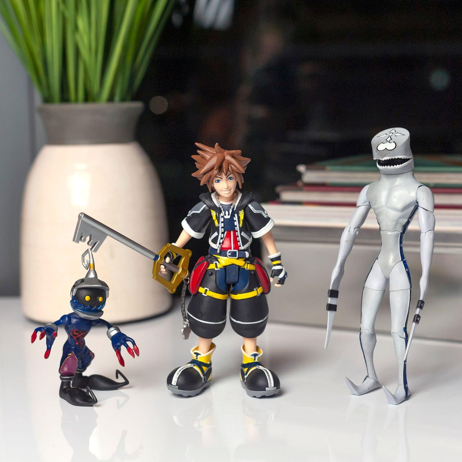 Kingdom Hearts 2 Action Figures Collection Set | Includes Sora, Dusk, & Soldier