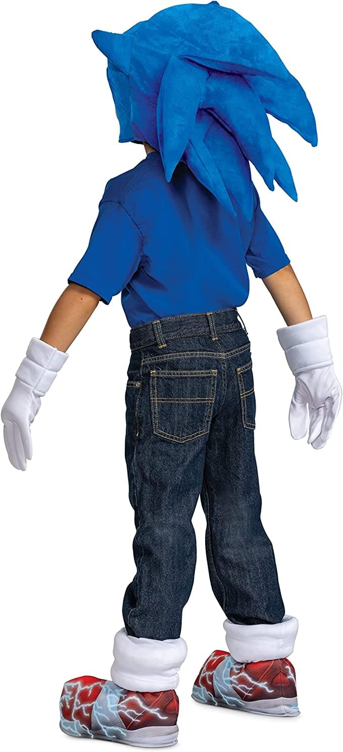 Official Sonic The Hedgehog Movie Costume For Kids - Size Large (10-12) With Headpiece